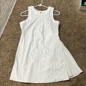 lululemon white grid texture tennis or golf dress